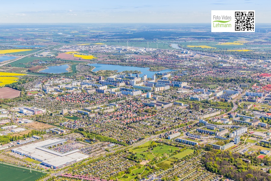 Luftbild Magdeburg Neustadter Feld und Florapark - Luftbildaufnahme